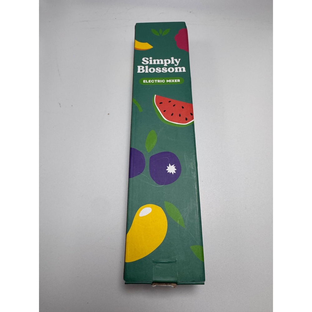 Simply Blossom Handheld Electric Mixer Milk Frother Wand Black NWOT